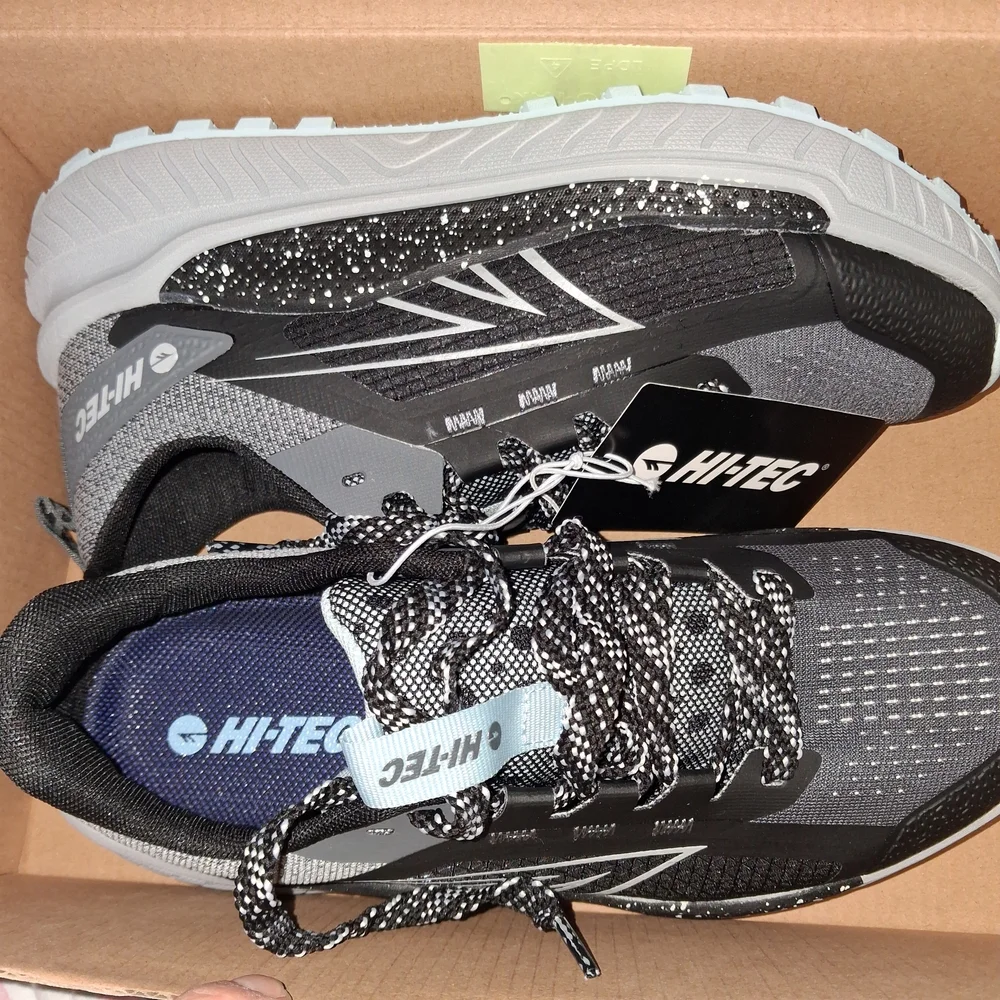 Hi-Tec Women's Black and Gray Trail‎ Running Shoes NWT Hiking Sneakers